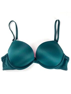 Victoria’s Secret Wear Everywhere Super Push Up Bra Green 36D